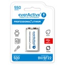 everActive battery 550mAh 6f22 9V ready to use USB Type C Li-ion POWERFUL