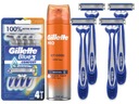 GILLETTE BLUE 3 JEDNORÁZOVÉ ŽIELKY 3 4 KUS + PENA NA HOLENIE 250ml