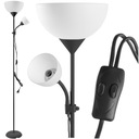 Lampa Stojacia lampa na čítanie Double E27 + E14 Black 175 cm