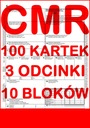 Nákladný list CMR 100 listov 3 sekcie x 10 blokov