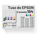 5x NOVÝ atrament 104 pre EPSON ET-2815 ET-2720 ET-2820 ET-2840 ET-4700