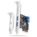 PCEU-232VLS PCIe radič 2+2x USB 3.2 GEN 1 port, UASP, SP & LP, 15-p