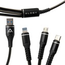 Mikro kábel Alogy Nylon 3v1 USB-C typu C Lightning