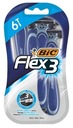 SHAVERS BIC 3 FLEX SHARVER 6 ks. SADA 3 ČEPEĽOV