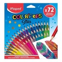 Trojuholníkové pastelky MAPED Colorpeps 72 farieb