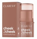 BRONZER STICK Cheek2Cheek 02 MILK CHOCO Claresa saténový povrch