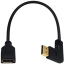 DisplayPort DP M/F LEFT 0,3M uhlový adaptérový kábel