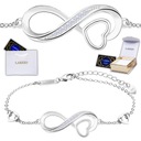 Strieborný náramok srdce s Infinity Love, 925 SILVER