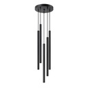 Originálna závesná lampa PASTELO 5P Black Tube do jedálne Sollux Lighting