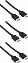 Hama HDMI - HDMI kábel 1,5m čierny x3