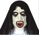 SUPER maska ​​Halloween Nun 2283BZ latexová s kapucňou Scary Nun