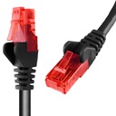 Kábel RJ45 CAT 6 U/UTP AWG24, čierny, 7,5 m