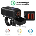 Vodotesný motocykel Duálny USB port rýchleho nabíjania