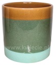 KERAMICKÝ obal Kvetináč Turquoise Olive 13 cm