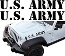 U.S. NÁLEPKA NA KAPCU ARMÁDNY JEEP 70x10cm 2 kusy