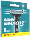 Vložky do žiletiek GILLETTE Mach s 3 čepieľkami 8 ks