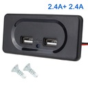 4,8A 12V 24V duálna USB nabíjacia zásuvka modrá