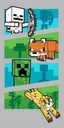 PLÁŽOVÝ OTERÁK 70X140 MINECRAFT CREEPER ZOMBIE COMIC