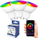 3x HALOGEN GU10 LED žiarovka 4,5W RGB SMART WiFi