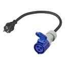 ADAPTER CEE 16A 230V schuko zástrčka kempingová 40cm 3x2,5mm²