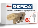 Valec 30/30 s gombíkom GERDA mosadz WKE1 +6 kľúčov