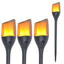 4x LED solárna lampa FLAME TORCH EFEKT