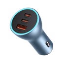 BASEUS AUTONABÍJAČKA 2x USB C 1x USB 65W QC AFC SCP FCP | LED