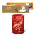 Lindt Swiss Chocolate Set 2x300g + LINDOR Mliečne pralinky