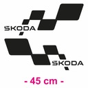 SKODA nálepky šachovnicové 45cm 2ks _FARBY