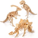 Sada drevených 3D puzzle dinosaurov Little Story