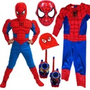 CHLAPČENSKÉ ŠATY SPIDERMAN PRISPÔSOBENIE SO SVALMI WALKIE TALKIE MASK L