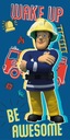 Plážová osuška 70x140 Fireman Sam, tmavomodrá bavlna