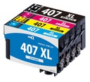 4x 407 XL ATRAMENT PRE EPSON WorkForce Pro WF-4745DTWF