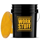 WORK STUFF Bucket 20L Black Rinse vedro + separátor na umývanie auta