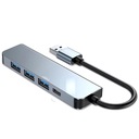 TECH-PROTECT 5V1 adaptér 3x USB 2.0 1xUSB-A 3.0 1xUSB-C sivý