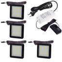 4x kuchynská podskrinková lampa, LED, doska, 2,5W