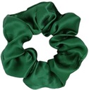 SILK gumička do vlasov - SILK Scrunchie - 100% SILK - zelená