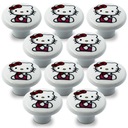 10x KĽÚČKA NA DETSKÝ NÁBYTOK HELLO KITTY KNOB