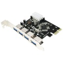 OVLÁDAČ USB 3.0 NA KONEKTORE PCI-Express - 4 PORTY