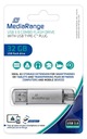 PENDRIVE OTG 2V1 MEDIARANGE DUAL USB TYP-C 32GB