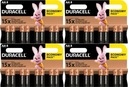 Základné alkalické batérie Duracell AA / LR6 8 ks x4