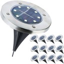 12 svietidiel SOLAR LED Circle Garden Ground