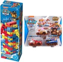 4v1 PAW PATROL Tower Drevené kocky + 3x Metal Big Truck Auto SKYE CHASE