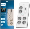 PREdlžovací kábel PHILIPS NAPÁJACÍ PÁS 6 ZÁSUVEK + 5 USB PORTOV 15W 20W VÝKONNÝ