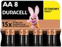 Batérie DURACELL Extra Life AA LR6 (8 ks)