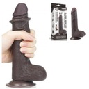 Čierne dildo s pohyblivou prísavkou na kožu 17,5 cm Lov