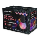 VIANOČNÁ GARLANDA vonkajšie záhradné svietidlo 10m + 10x E27 LED RGB