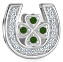 PRÍVESOK CHARMS CLOVER KORÁLKY 925 SILVER