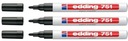 PRECISION Edding Black JAPAN Oil Marker x3