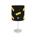 Čierna nočná lampa Batman so žltým batmanom.